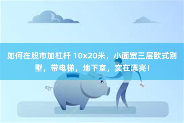 如何在股市加杠杆 10x20米，小面宽三层欧式别墅，带电梯，地下室，实在漂亮！